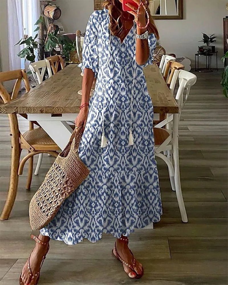 Ophelia | Women's Printed Summer Maxi Dress
