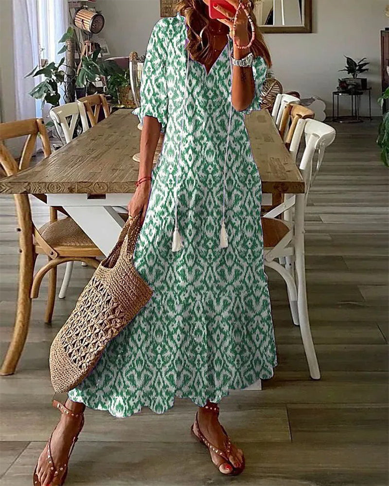 Ophelia | Women's Printed Summer Maxi Dress