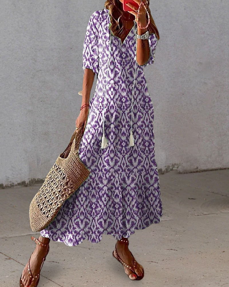 Ophelia | Women's Printed Summer Maxi Dress