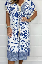 Jolene | Women's Boho Midi Dress with Tassel Detail
