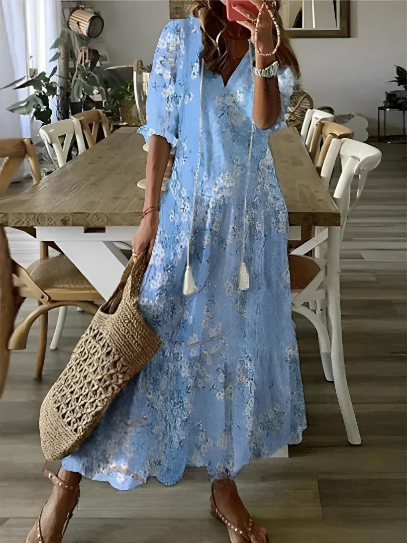 Ophelia | Women's Printed Summer Maxi Dress