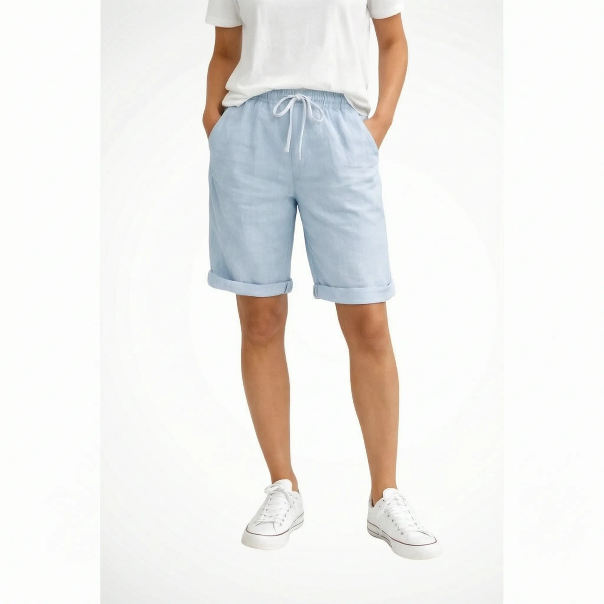 Aerosa - Relaxed Fit Drawstring Summer Shorts