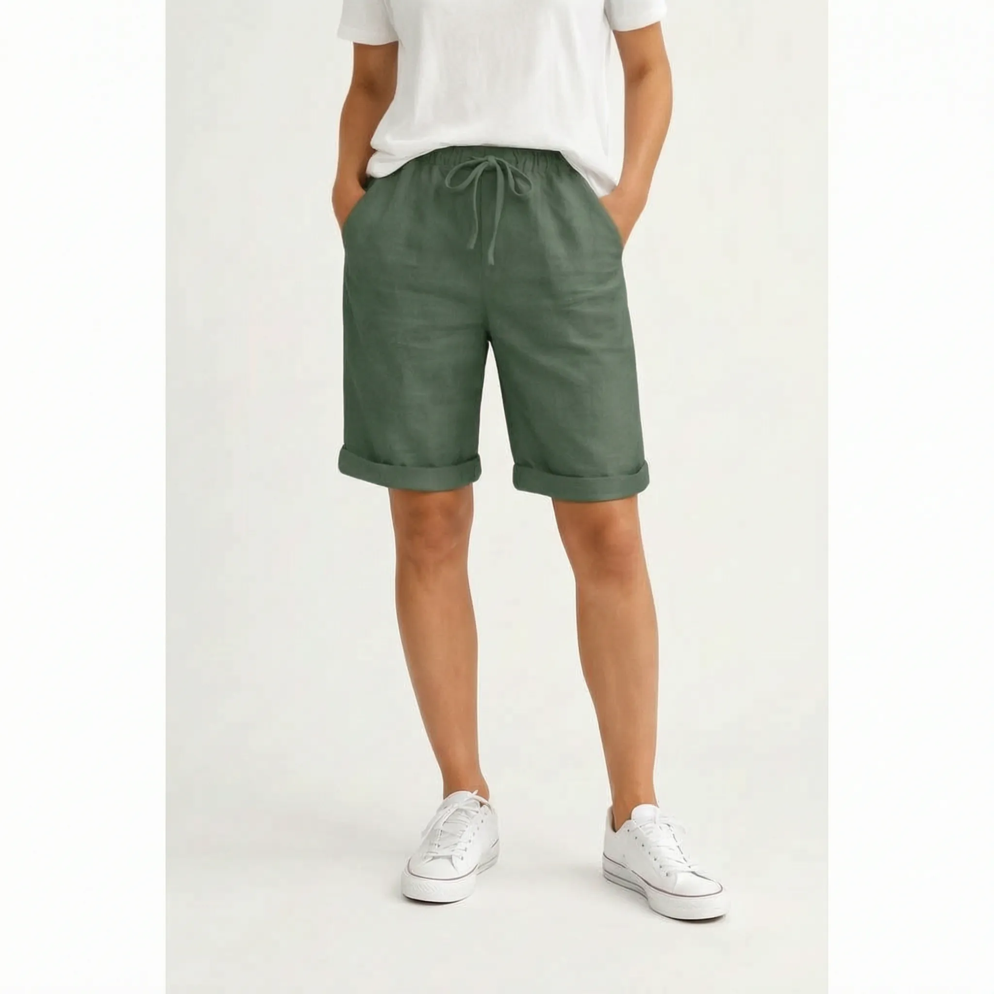 Aerosa - Relaxed Fit Drawstring Summer Shorts