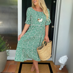 Callista | Women's Chic Polka Dot Midi Dress