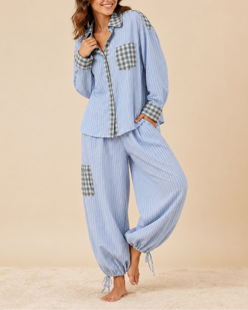 Callista | Women's Cozy Plaid Pajama Set
