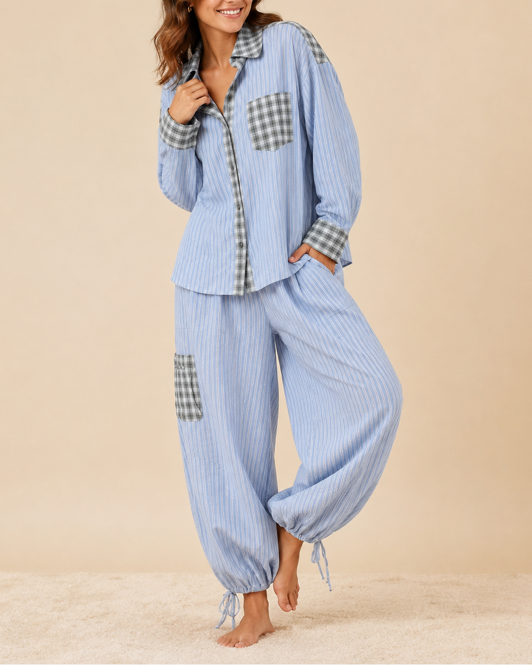 Callista | Women's Cozy Plaid Pajama Set