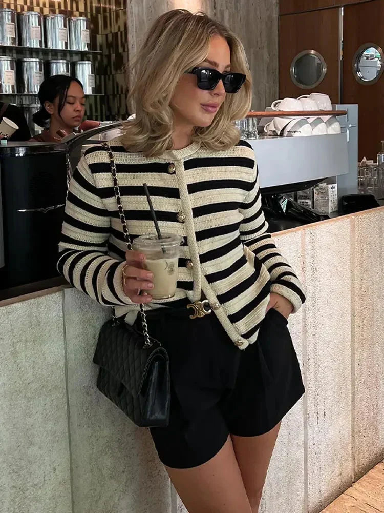 Marlowe | Women's Stylish Striped Cardigan