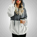 Remi | Women's Cozy Two-Tone Zip-Up Hoodie