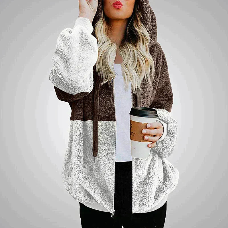Remi | Women's Cozy Two-Tone Zip-Up Hoodie