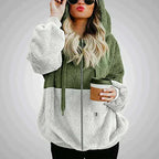 Remi | Women's Cozy Two-Tone Zip-Up Hoodie