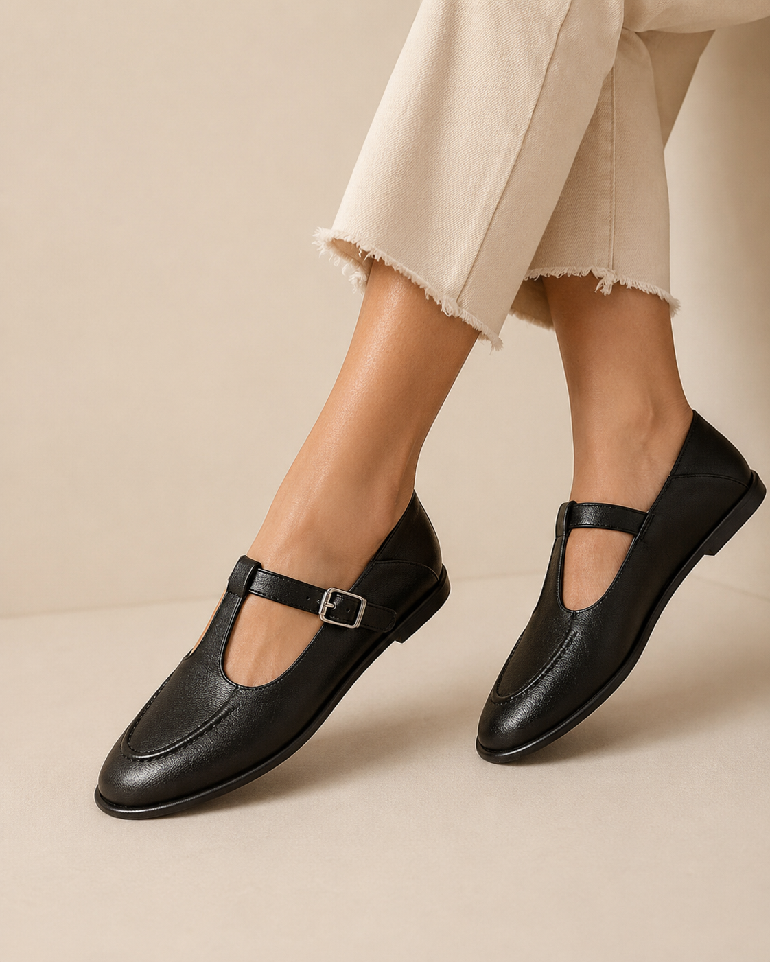 Elara | Women's Classic Mary Janes with Buckle Strap