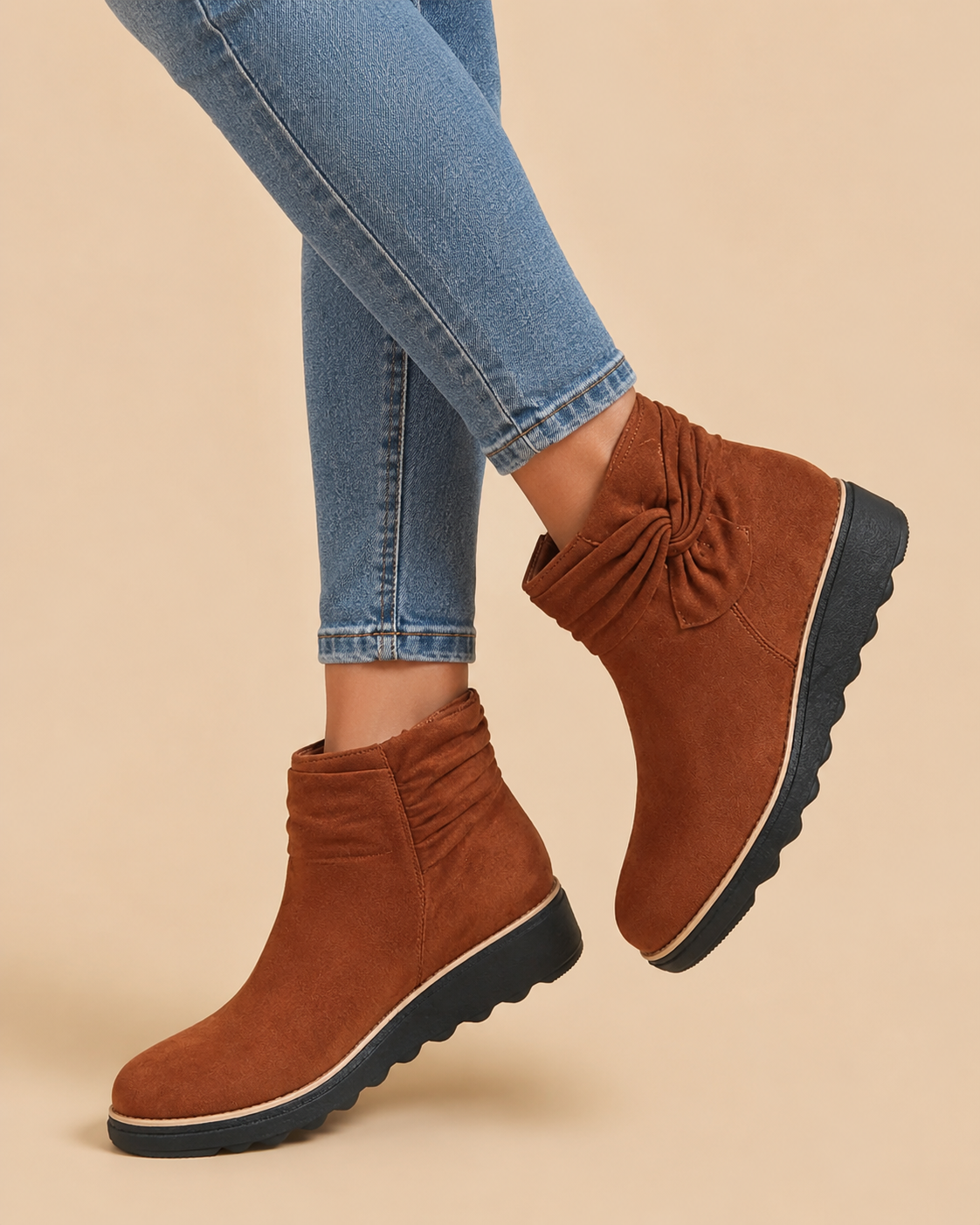 Elodie | Women's Chic Ankle Boots with Bow Detail