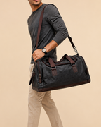 Ezra | Men's Classic Faux Leather Duffle Bag