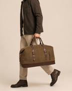 Griffin | Men's Classic Duffle Bag with Faux Leather Trim
