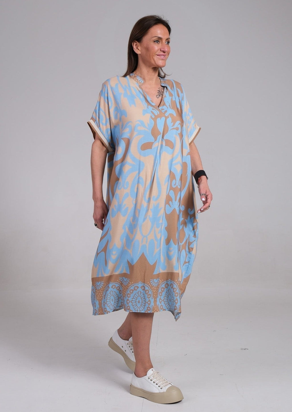 Remi | Women's Floral Midi Dress with Relaxed Fit