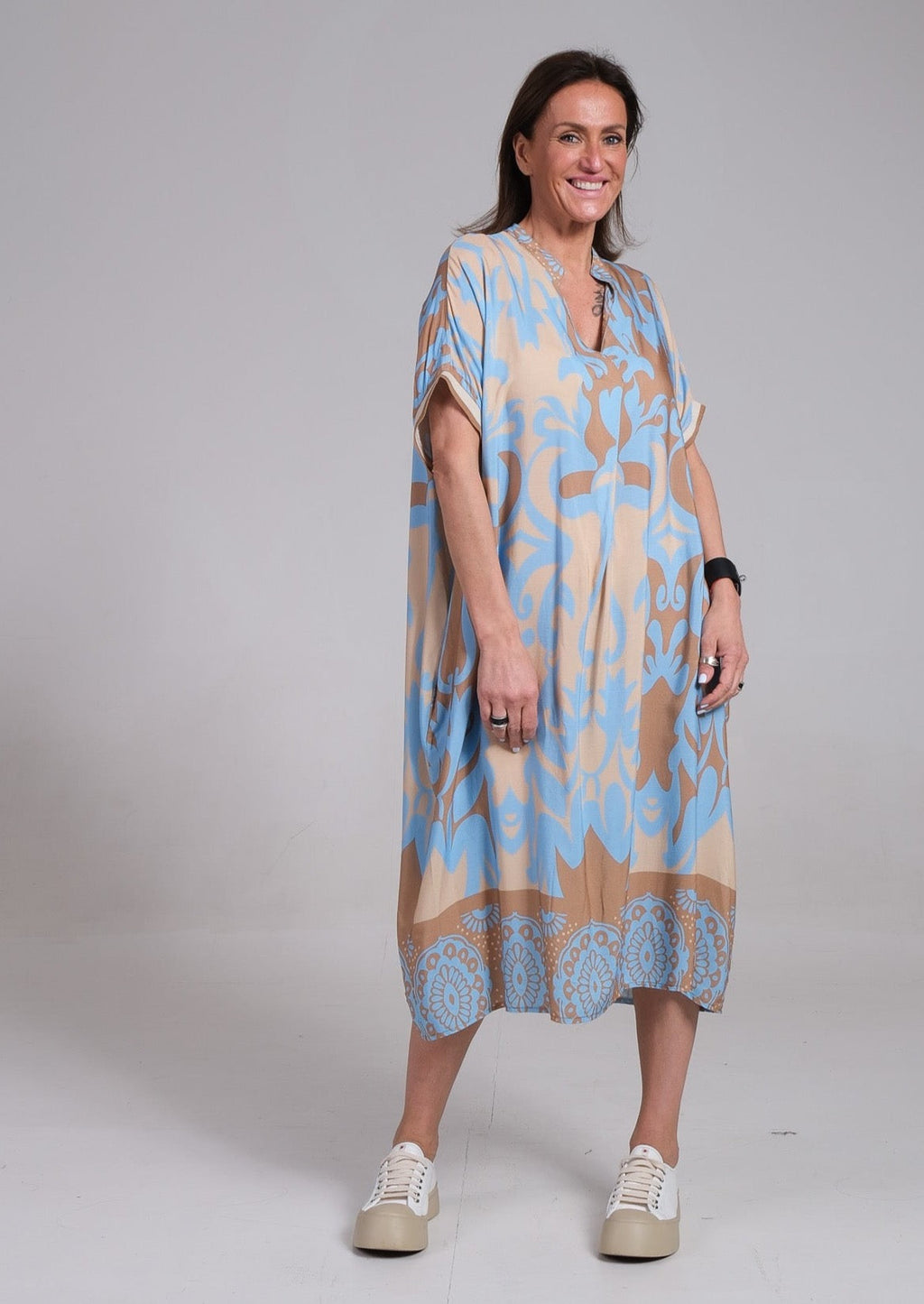 Remi | Women's Floral Midi Dress with Relaxed Fit