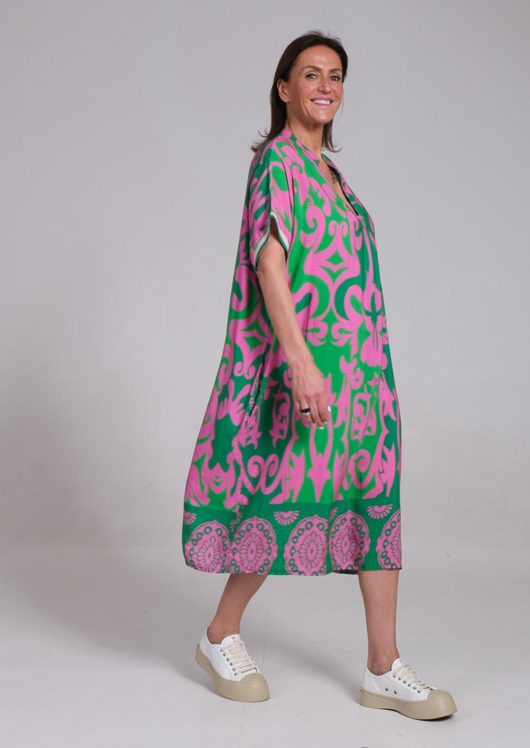 Remi | Women's Floral Midi Dress with Relaxed Fit