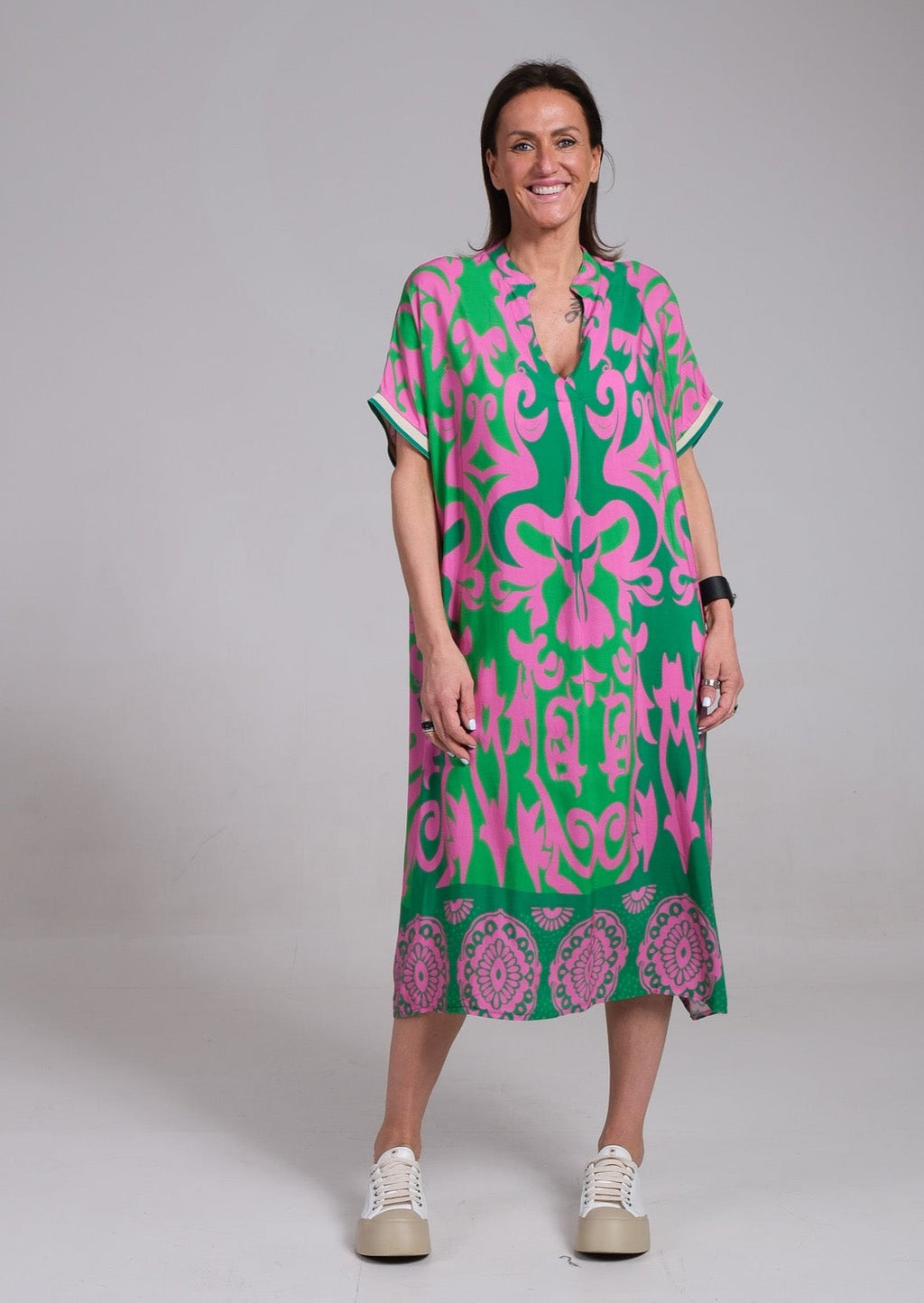 Remi | Women's Floral Midi Dress with Relaxed Fit