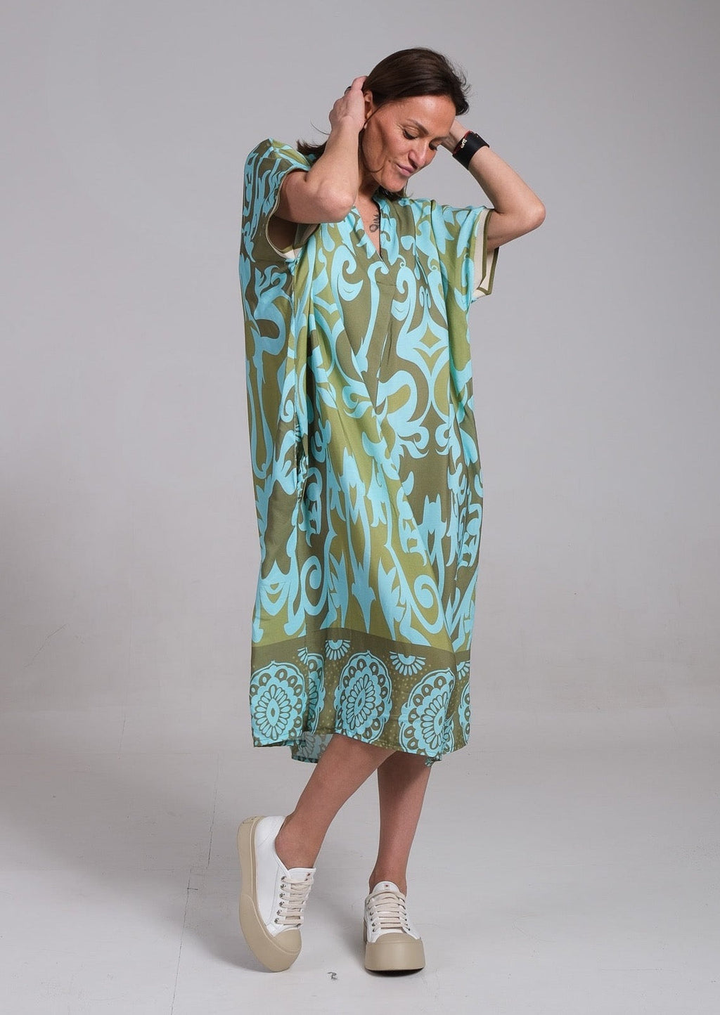 Remi | Women's Floral Midi Dress with Relaxed Fit