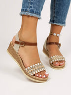 Isla | Women's Chic Wedge Sandals with Braided Straps