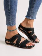 Isla | Women's Casual Slide Sandals with Cutout Detail