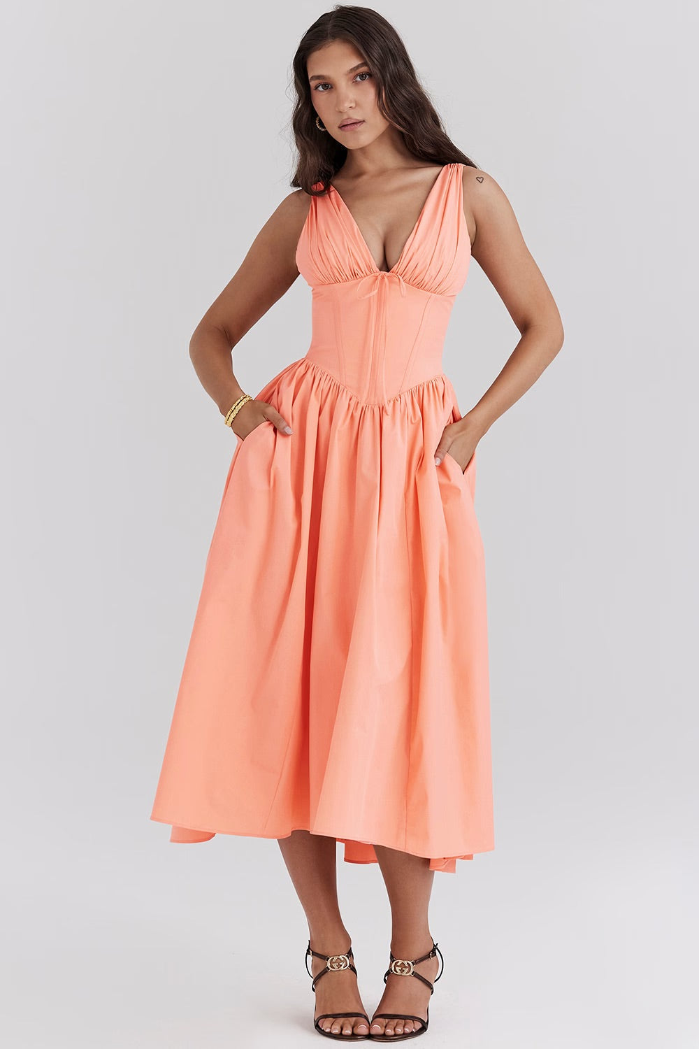 Priya | Women's Floral Pleated Midi Sundress