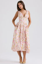 Priya | Women's Floral Pleated Midi Sundress