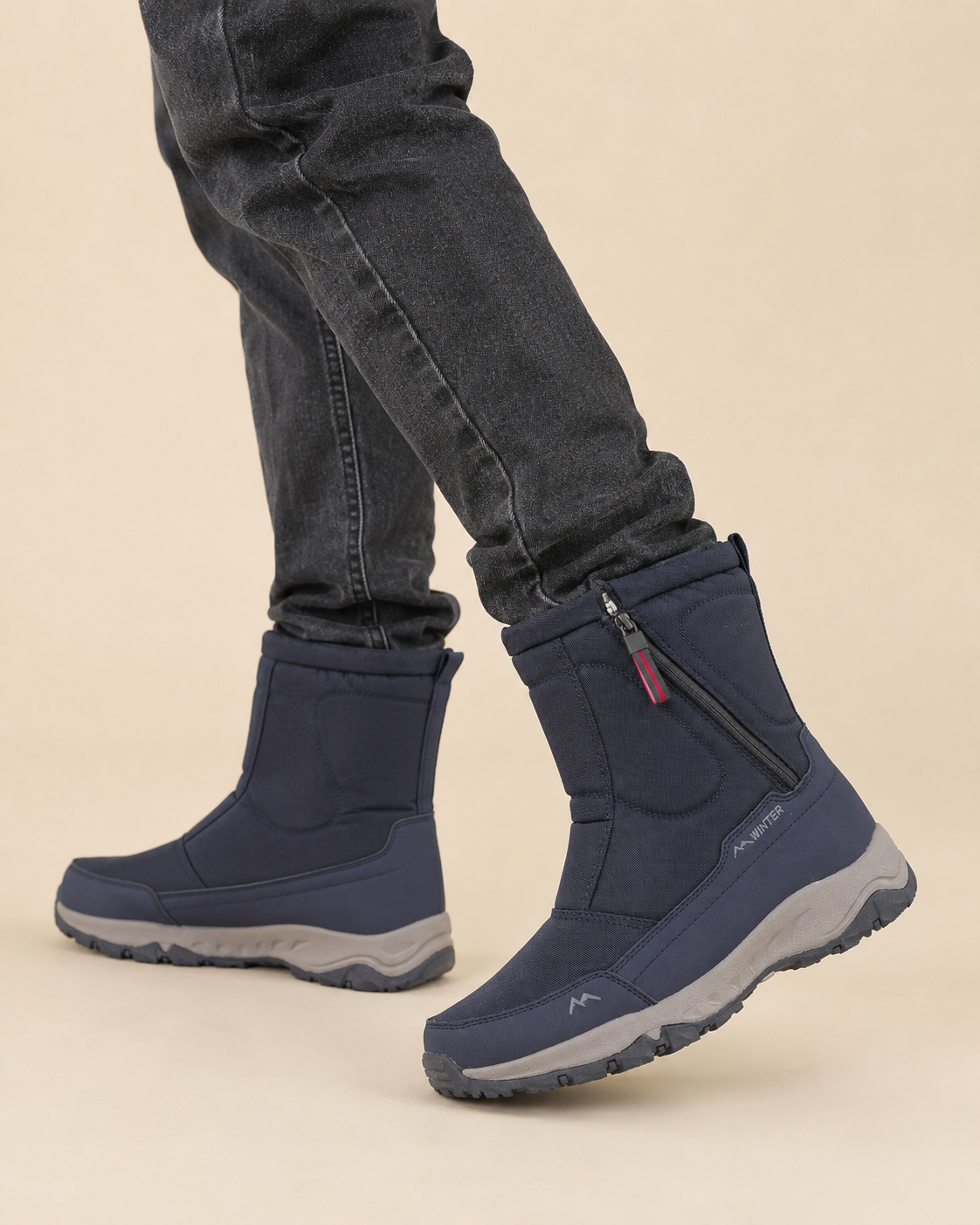 Jasper | Men's Rugged Winter Boots with Side Zip