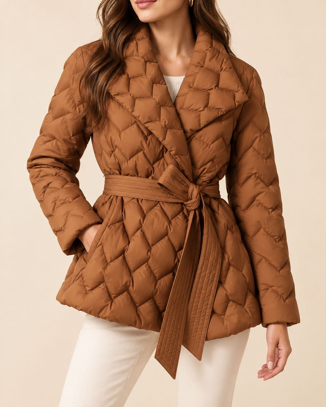 Lilith | Women's Quilted Belted Puffer Jacket
