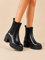 Rowan | Women's Classic Chelsea Boots with Chunky Heel