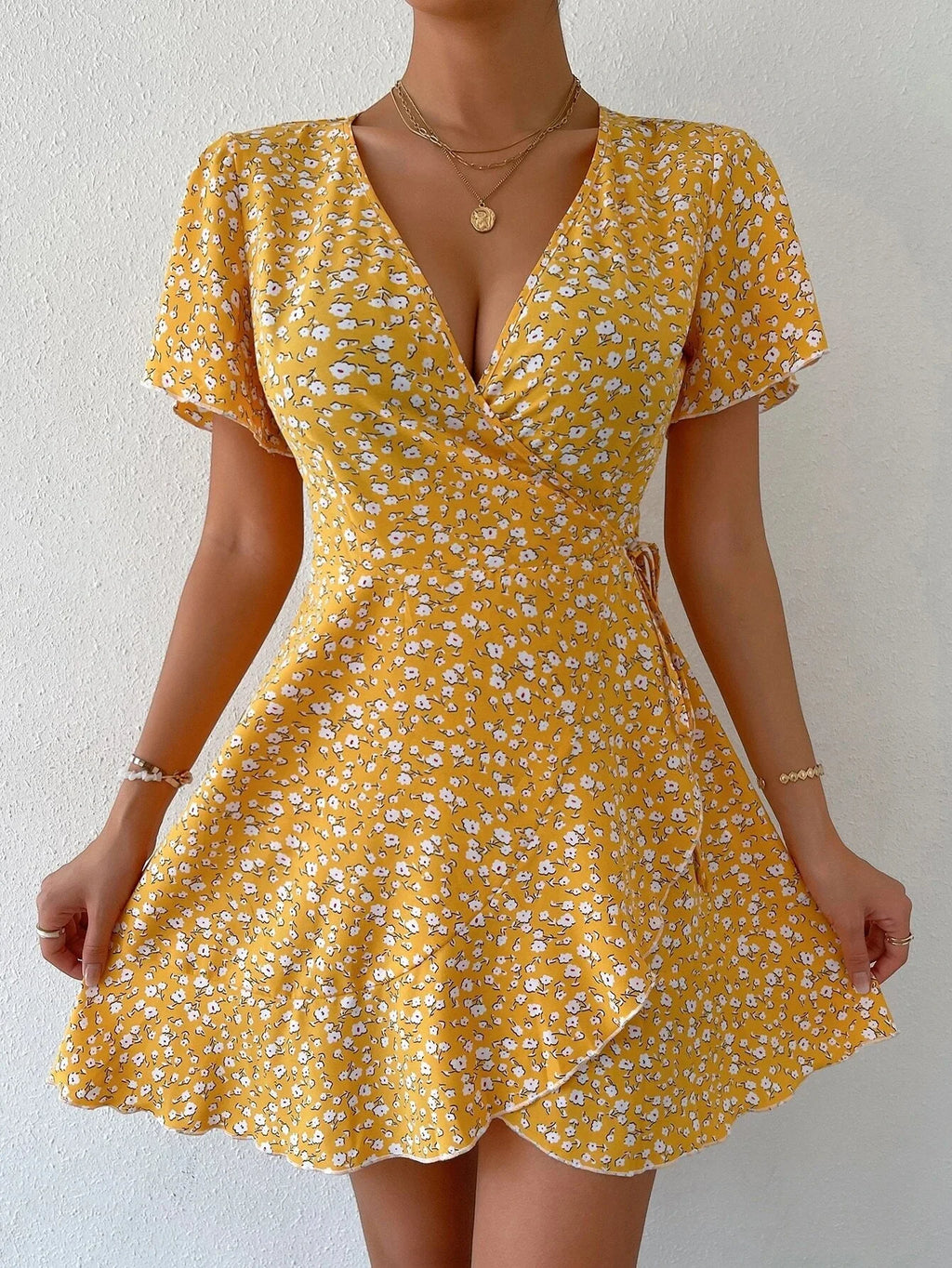 Sienna | Women's Floral Mini Wrap Dress