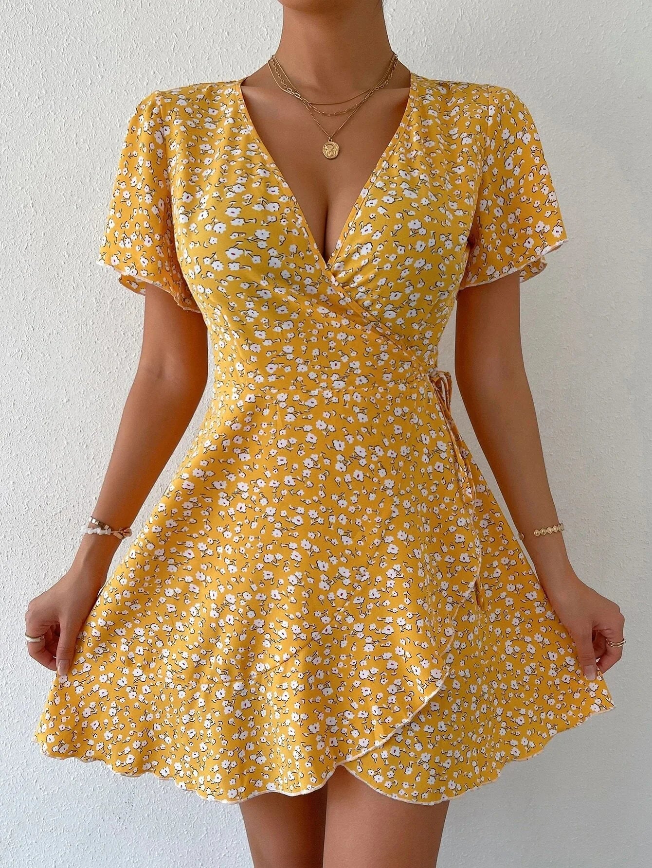 Sienna | Women's Floral Mini Wrap Dress