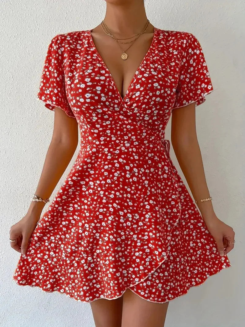 Sienna | Women's Floral Mini Wrap Dress
