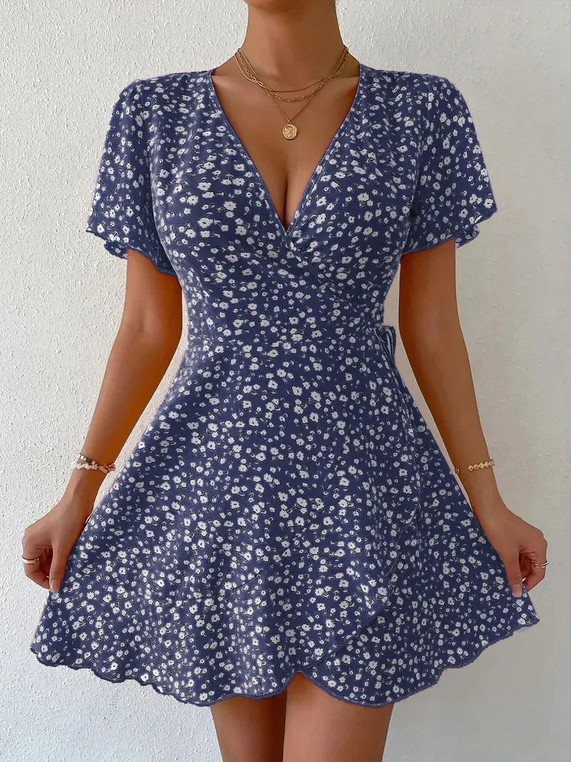 Sienna | Women's Floral Mini Wrap Dress