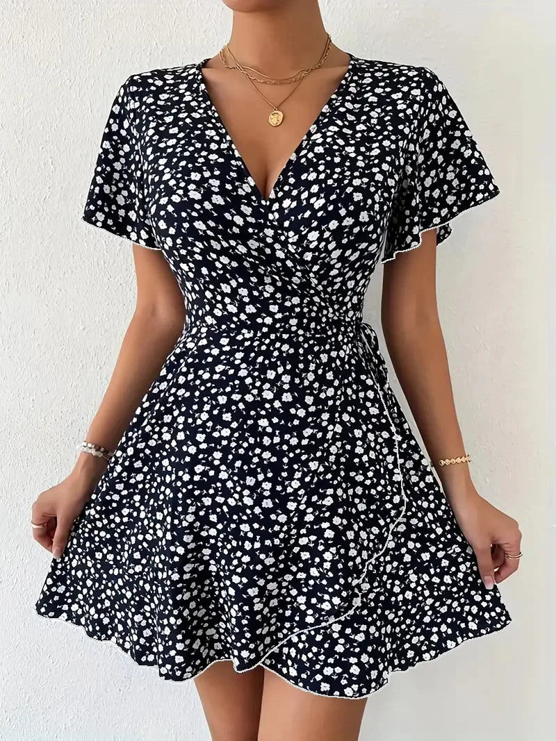 Sienna | Women's Floral Mini Wrap Dress
