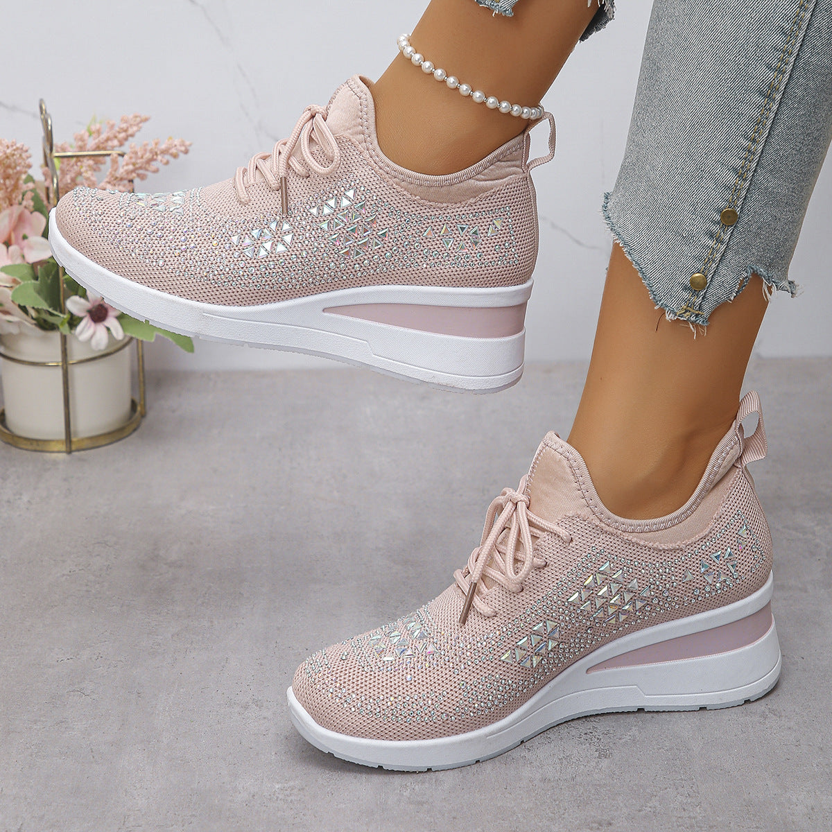 Talia | Women's Sparkling Platform Sneakers