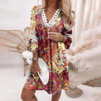 Elara | Women's Vibrant Patterned Mini Dress