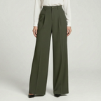 Valoris - High-Waisted Pleated Wide Leg Trousers