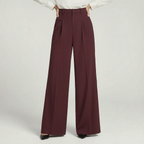 Valoris - High-Waisted Pleated Wide Leg Trousers