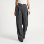 Valoris - High-Waisted Pleated Wide Leg Trousers