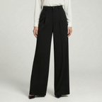 Valoris - High-Waisted Pleated Wide Leg Trousers