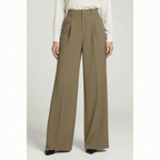 Valoris - High-Waisted Pleated Wide Leg Trousers