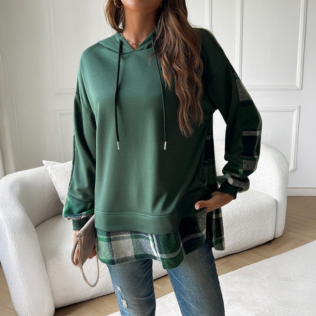 Mette | Women's Oversized Plaid Hoodie