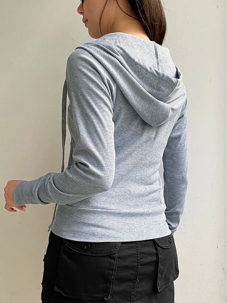 Tessa | Women's Casual Zipped Hoodie with Pocket Detail