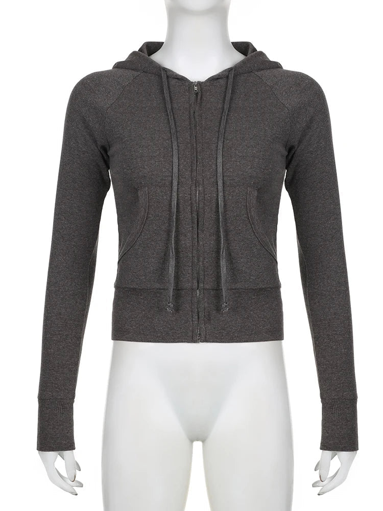 Tessa | Women's Casual Zipped Hoodie with Pocket Detail