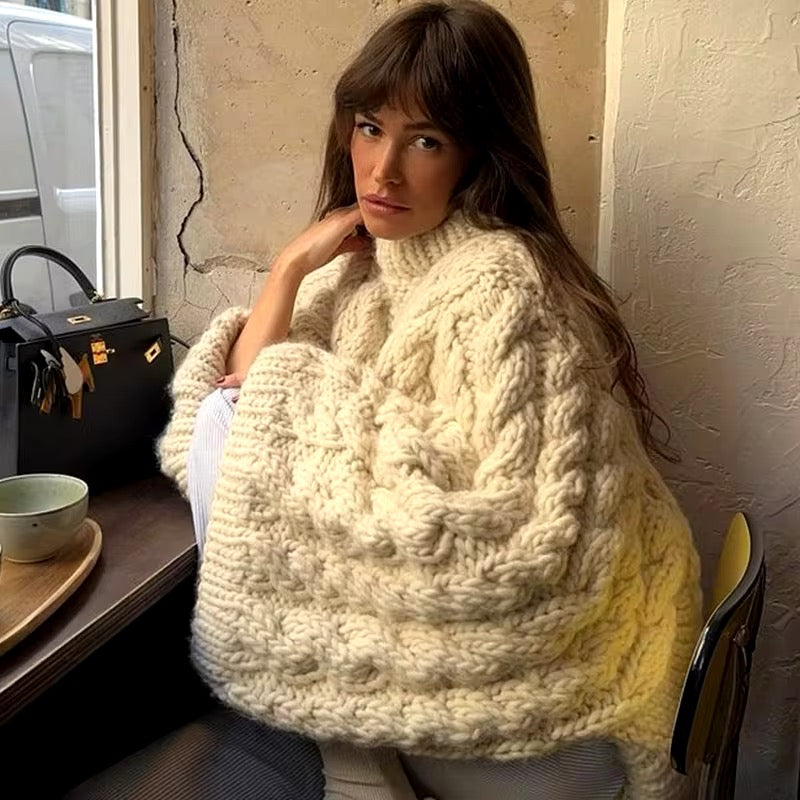 Lennox | Women's Warm Comfort Cable Knit Sweater Dress