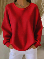 Sienna | Women's Relaxed Waffle-Knit Sweater