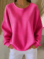 Sienna | Women's Relaxed Waffle-Knit Sweater
