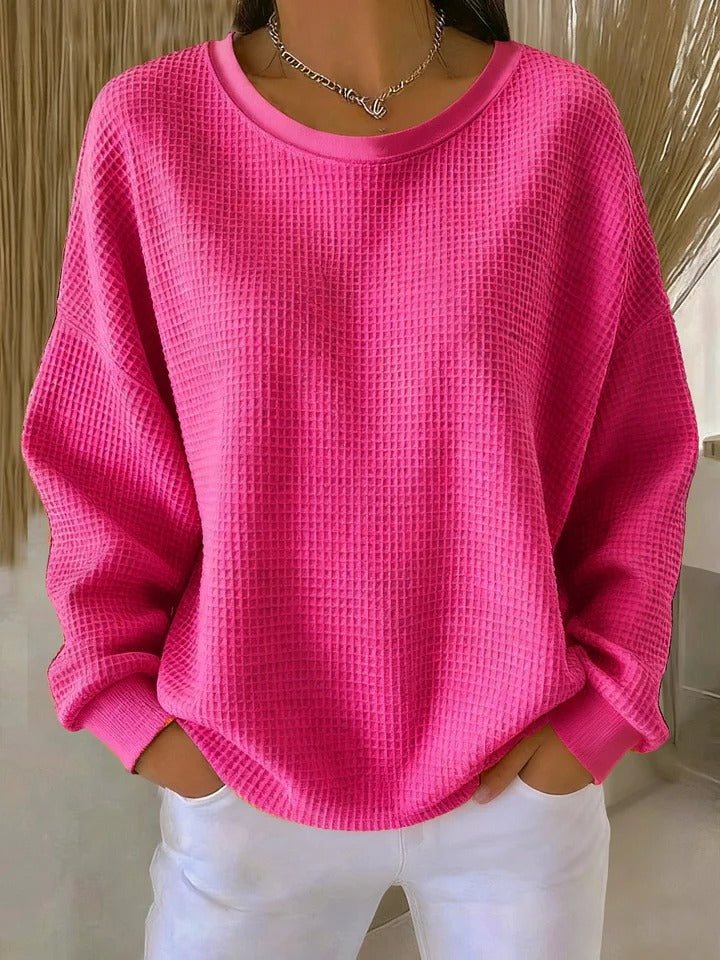Sienna | Women's Relaxed Waffle-Knit Sweater