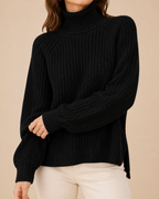 Xanthe | Women's Cozy Turtle Neck Sweater with Textured Knit